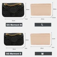 Felt Cloth Bag liner Multi-functional Travel Insert Bag Makeup Organizer Shape lined Bag Super Cosmetic Bags For Marmont 2