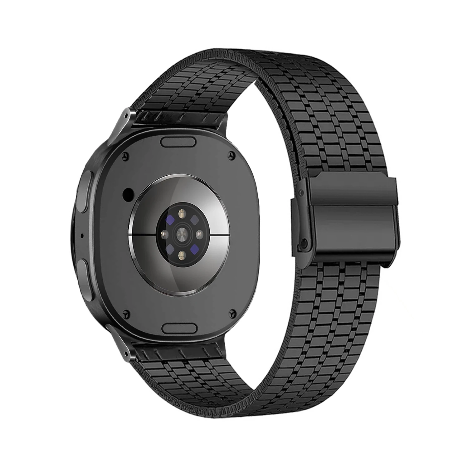 Stainless Steel Seven-Bead Strap with Double Safety Buckle
