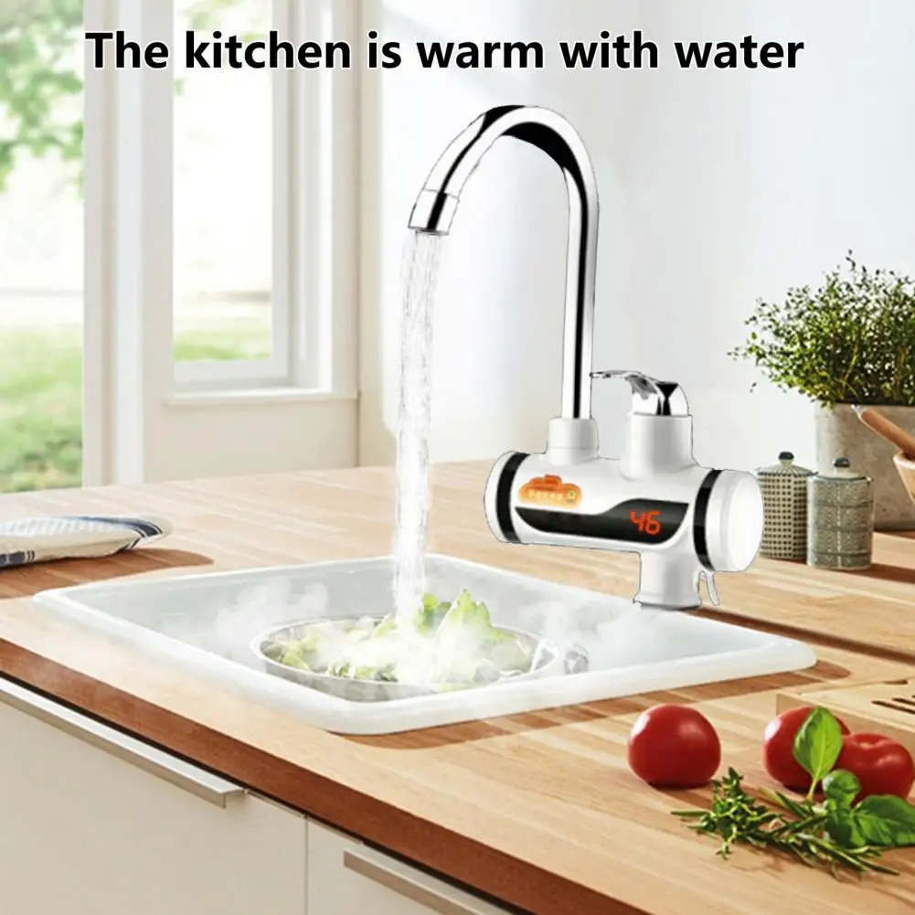 1 Set Electric Kitchen Water Heater Tap Instant Hot Water Faucet Heater  Cold Heating Faucet Tankless Instantaneous Water Heater