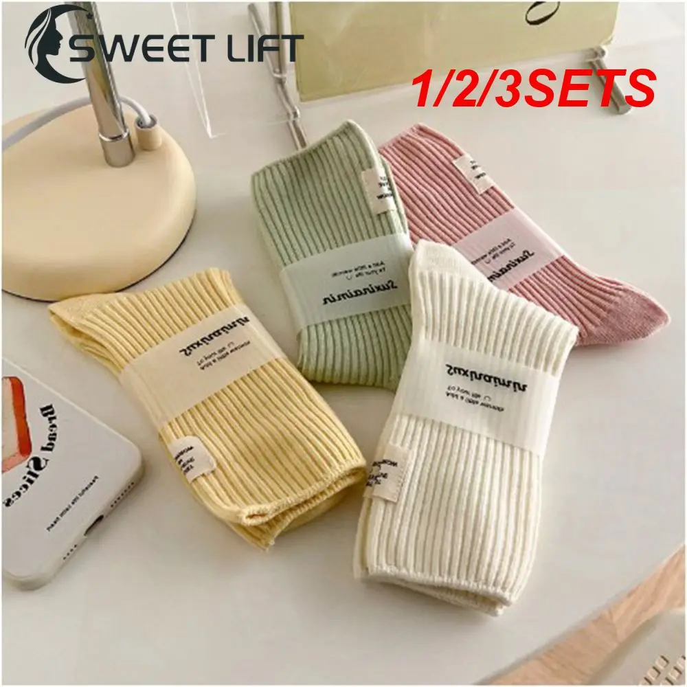 

1/2/3SETS Summer Socks Absorb Sweat Fashionable Summer Socks Absorb Sweat Piles Of Socks Womens Fashion Popular Dopamine Socks