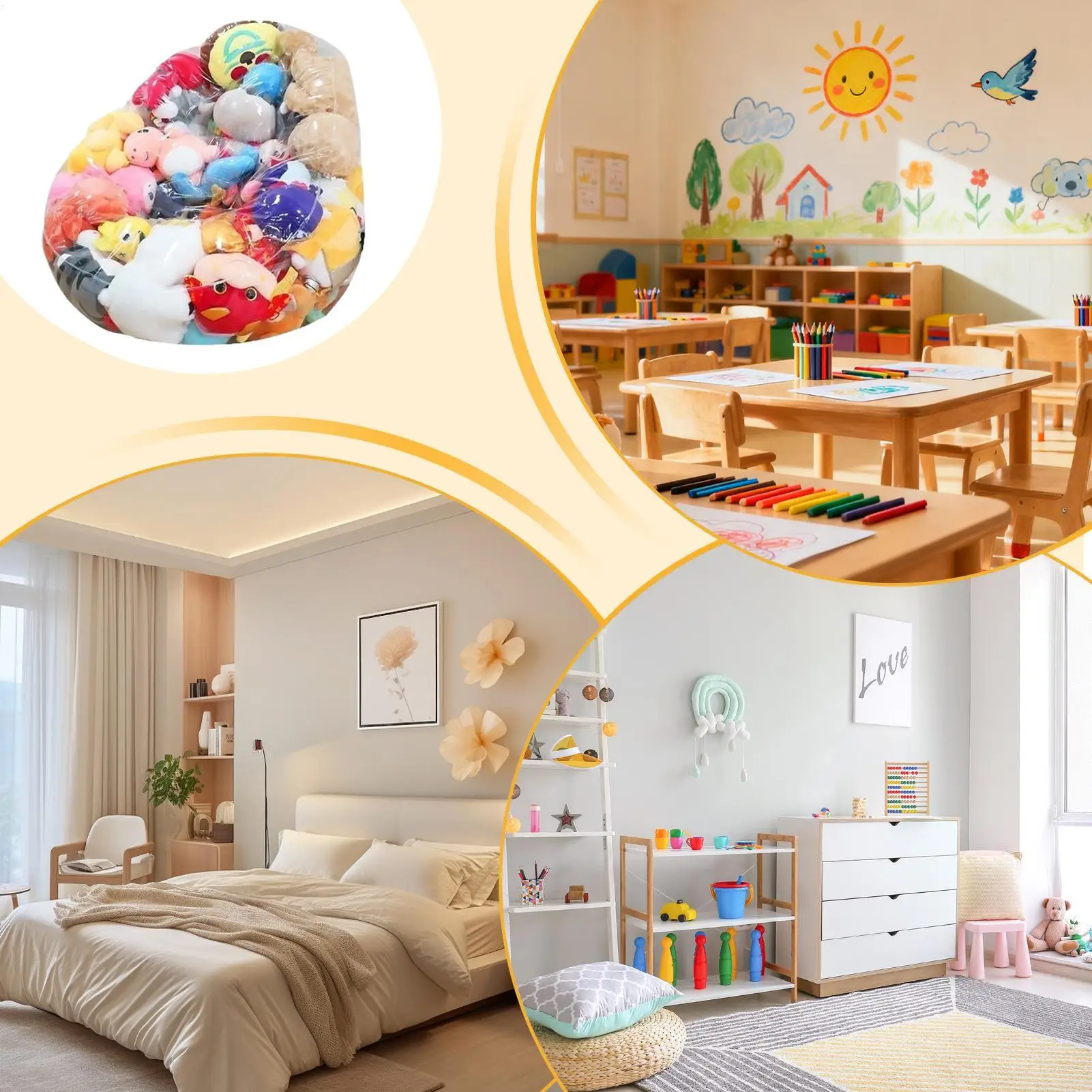 Bean Bag Chair Cover Clear Large Storage Organizer Kids Storage Bag Chair Cover For Toys Doll Girls Adult Teens Kids Room Dorm