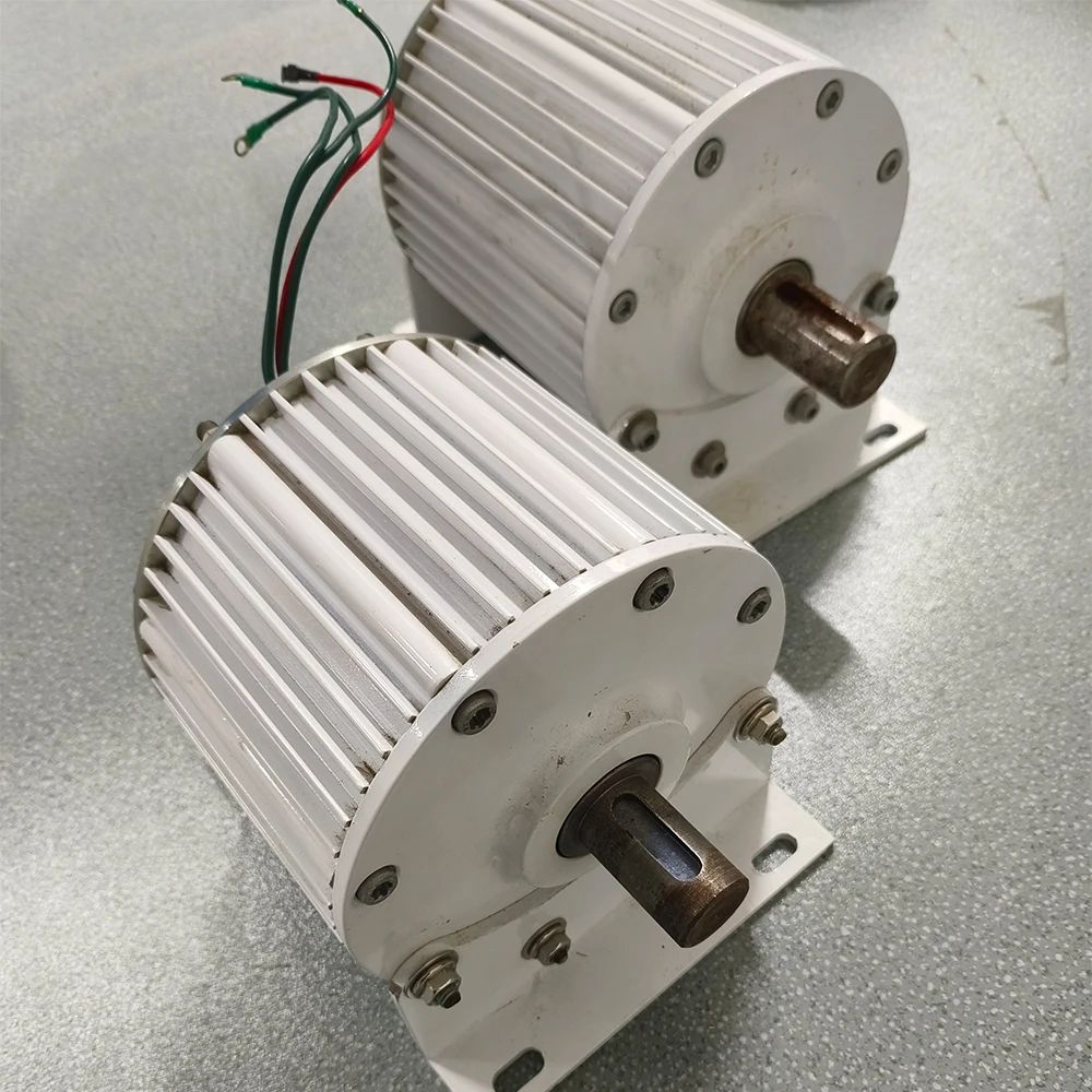 500RPM 220V 380V Three Phase 4 WIRES Electric Motor Permanent Magnet Generator Alternator With Reducer Complete Set