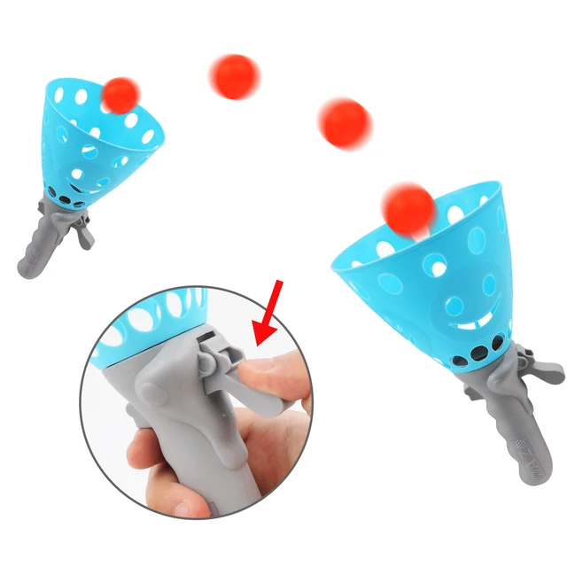 Parent-Child Outdoor Kids Fun Ejection To Catch a Ball Launch Throwing Toy Pinball Sense Training Equipment Pair Catch Ball Game 5