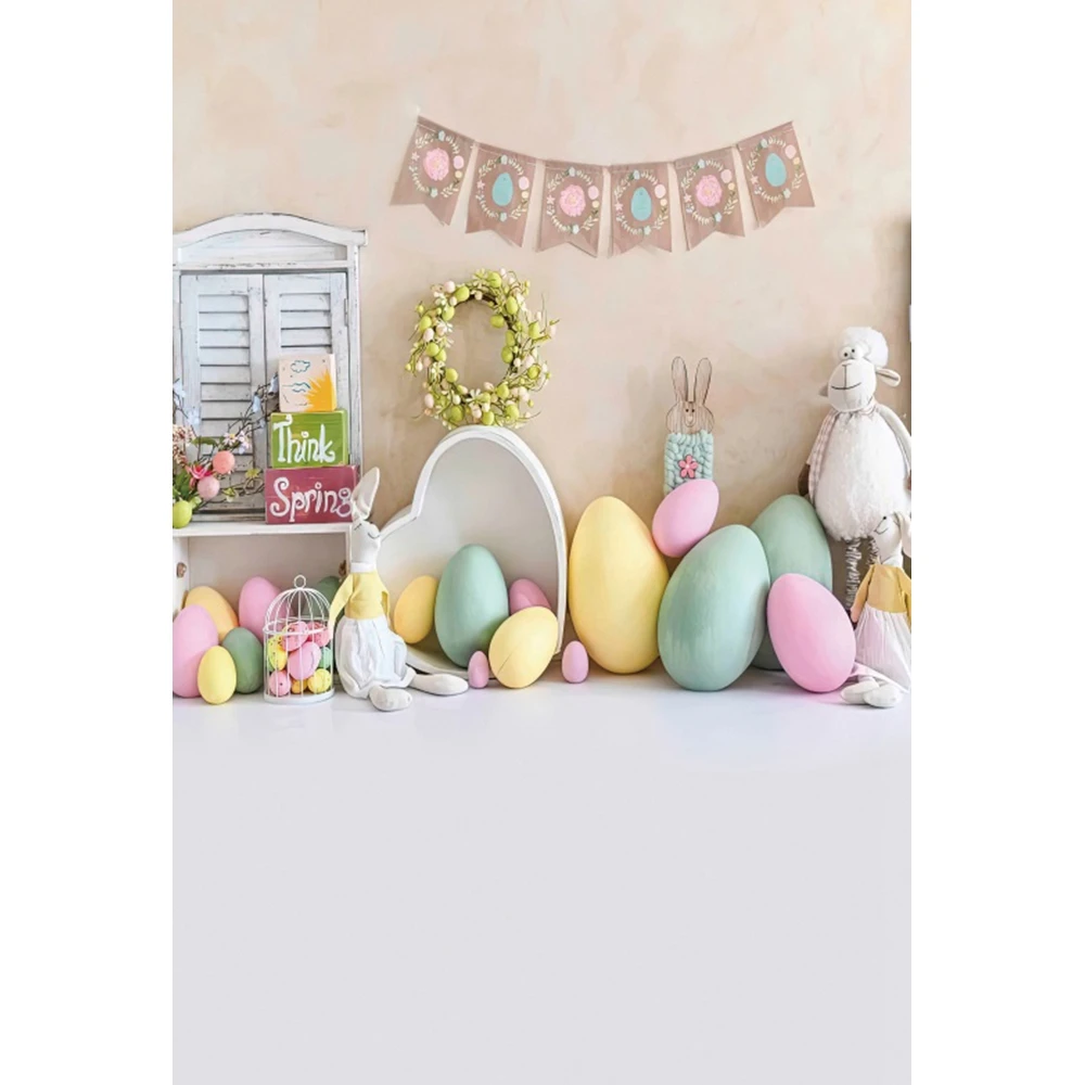 6X13ft Easte Egg Hunt Gaage Doo Cove Backdop Sping Pink