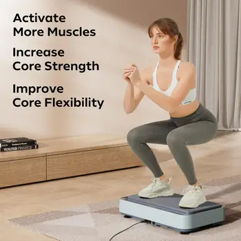 UMAY Fitness Vibration Board Exercise Machine with Ring Band, Full Body Home Workout, Improves Blood and Lymphatic Circulation 2