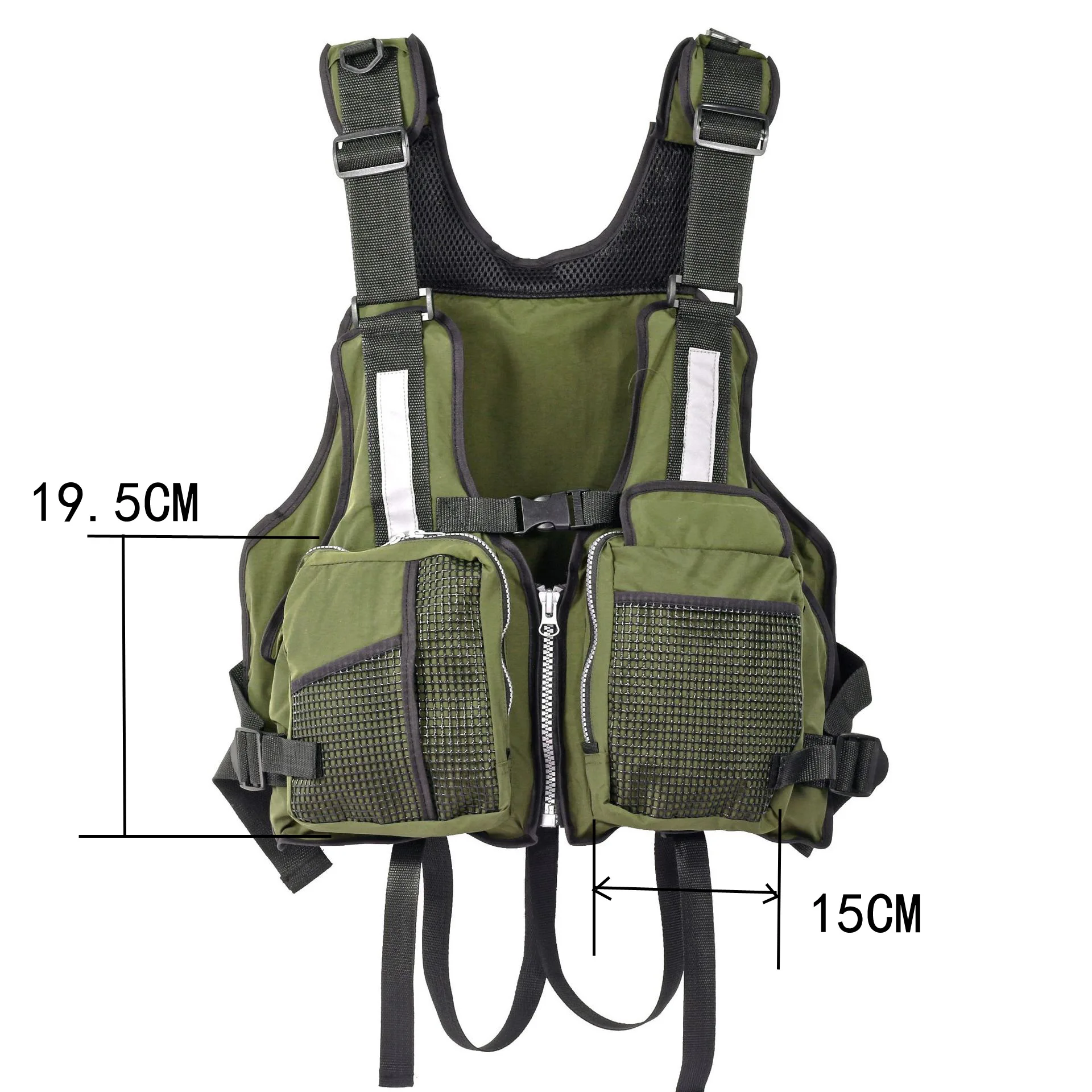 Adjustable Fishing Vest Life Jacket and Buoyancy Suit with Multiple Pockets 3