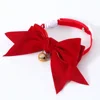 Beautiful Cat Neck Strap Comfortable Pet Bowtie Safe Buckle Dress-up Pet Kitten Cat Velvet Bowknot Collar Small Dog Cat Supplies 3