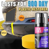 Crème Restauratrice de Pneus Noire KJM 100G - Prévient les fissures, redonne de la brillance avec protection UV pour les pneus de voiture, de vélo, de moto et le plastique 5