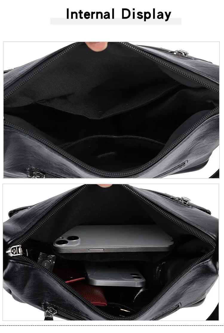 2023 High Quality Soft Leather Women's Brand Handbag Wallet Luxury Designer Large Capacity Women's One Shoulder Crossbody Bag