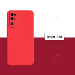 Premium Shockproof Liquid Silicone Soft Luxury Candy Back Phone Case - Elegant and Protective for Honor 30 (Bright Red)