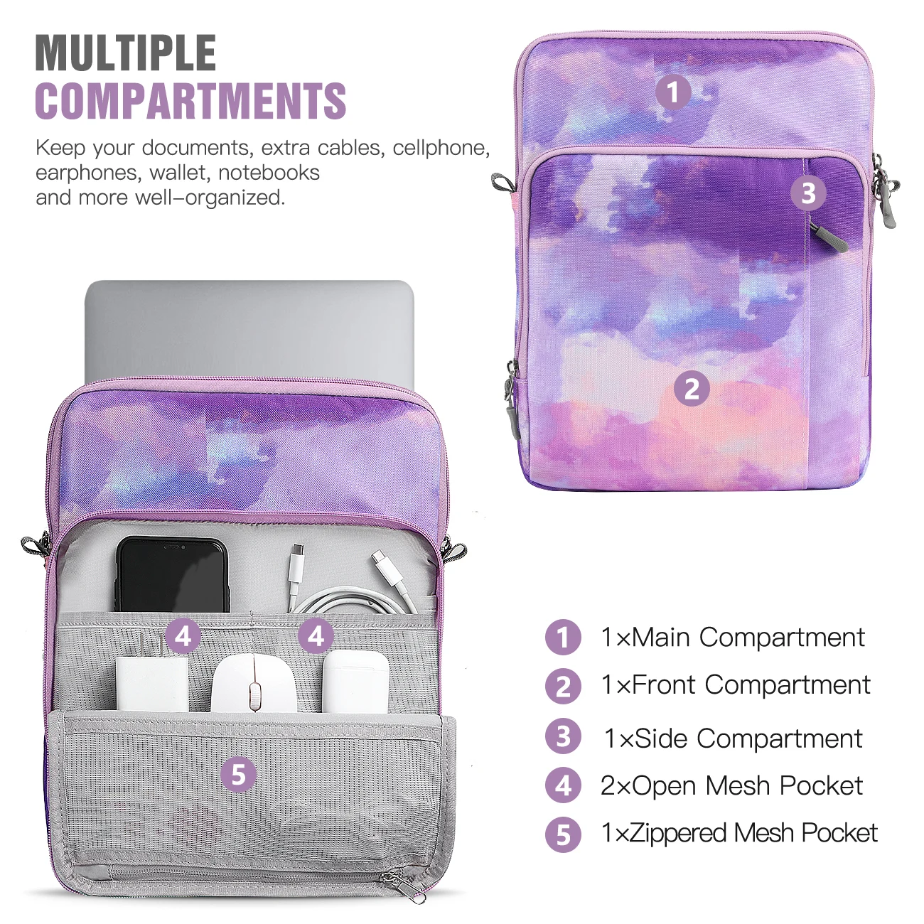 luva do portátil bolsa de ombro para samsung galaxy tab fe capa protetora para superfície pro ipad pro