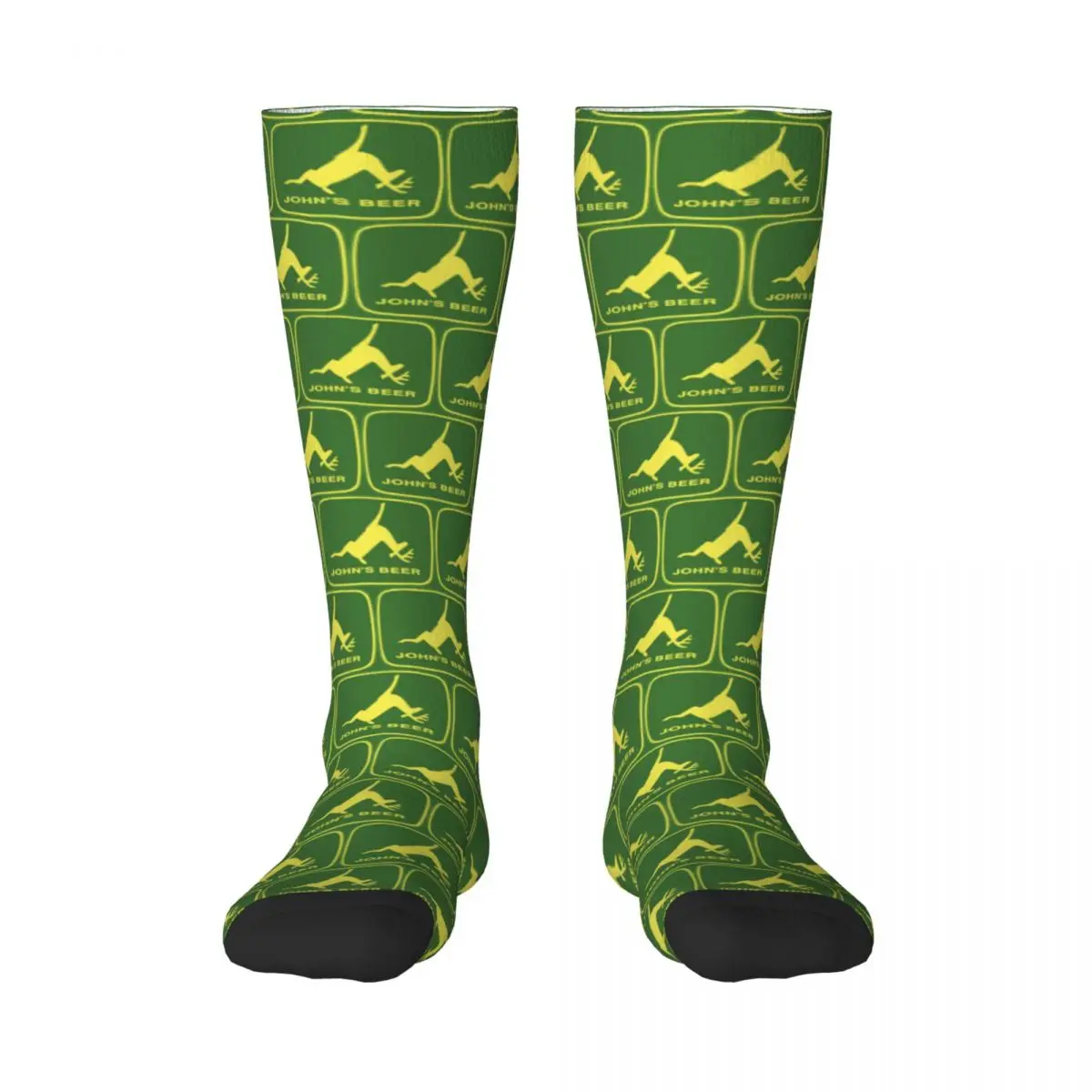 

John's Beer Contrast color socks INS style Elastic Stockings Novelty Classic Adult Stockings