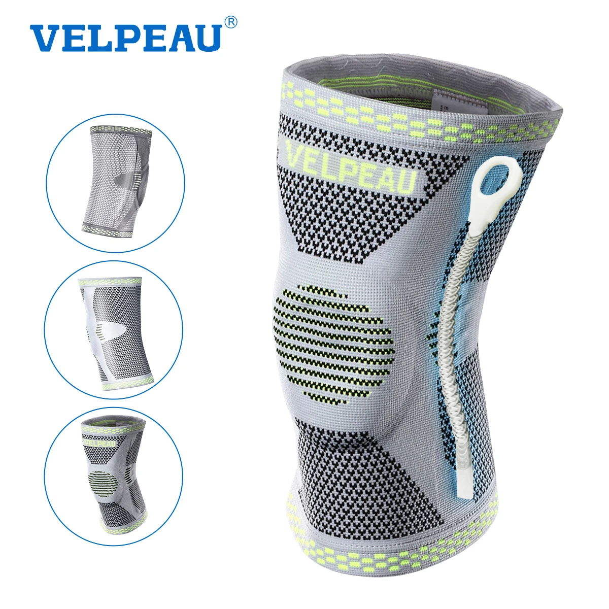 Silicone Knee Pad for Sport Fitness Basketball Running and Arthritis Spring Compression Kneepad Elastic and Anti-slip