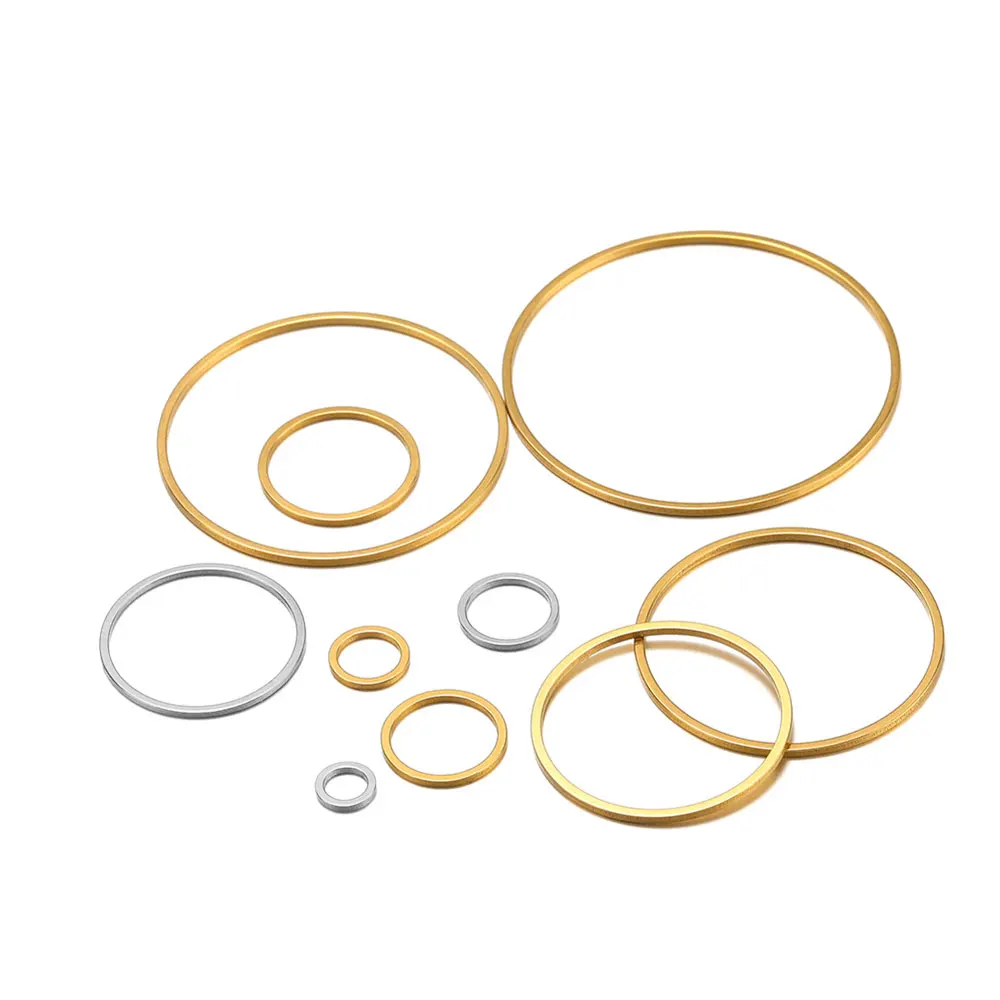 20Pcs Stainless Steel Flat Bezels Hollow Pendant Circles Charm Earrings Rings Wire Hoops Pendant for DIY Necklace Jewelry Making 20pcs cabochon pendant base for diy jewelry making oval cameo tray 13x18 18x25mm gold silver plated blank charm setting findings