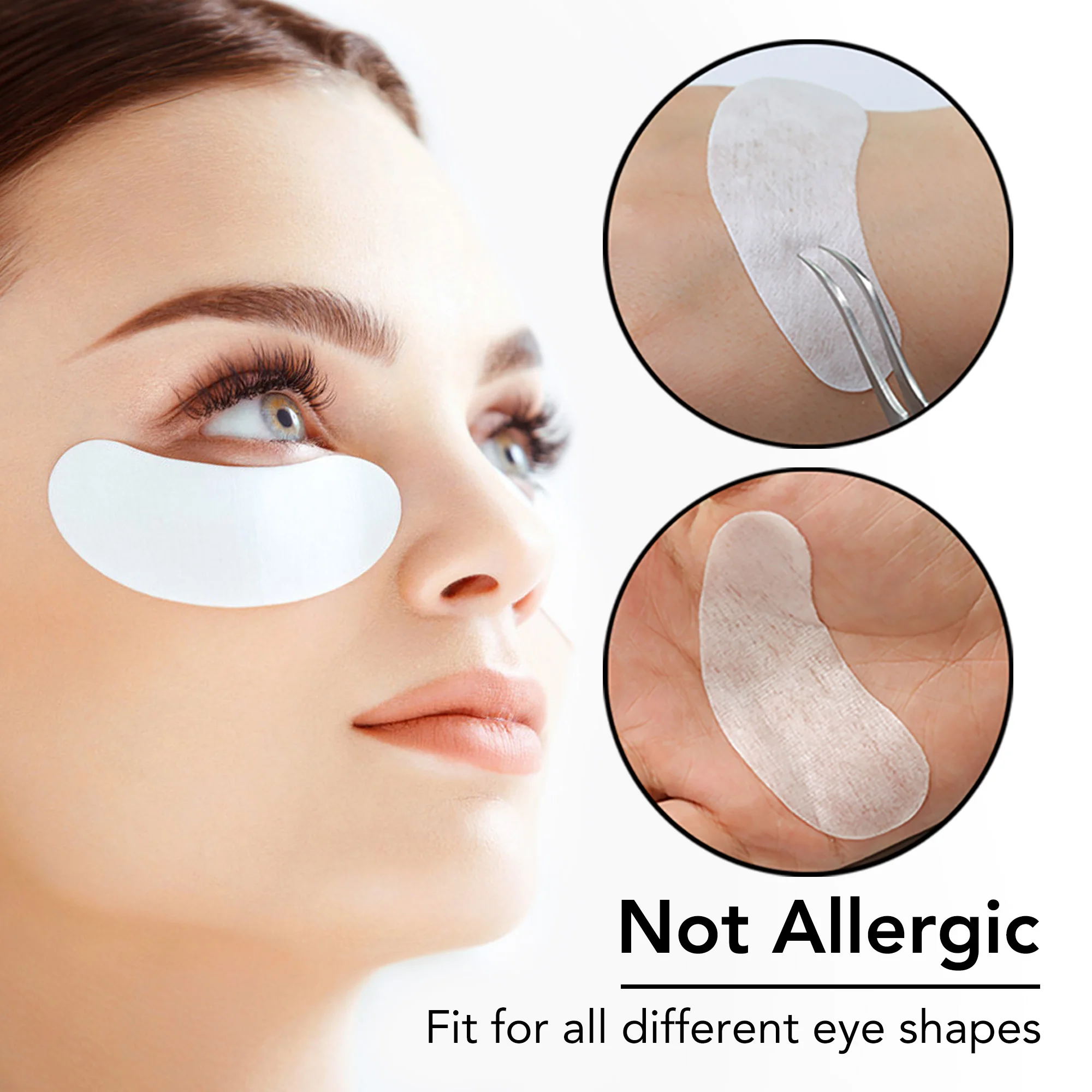 Comelylash 50/100pairs 속눈썹 연장 용 젤 아이 패치 접힌 아이 패드 스티커 속눈썹 아래 눈 패드 종이 패치