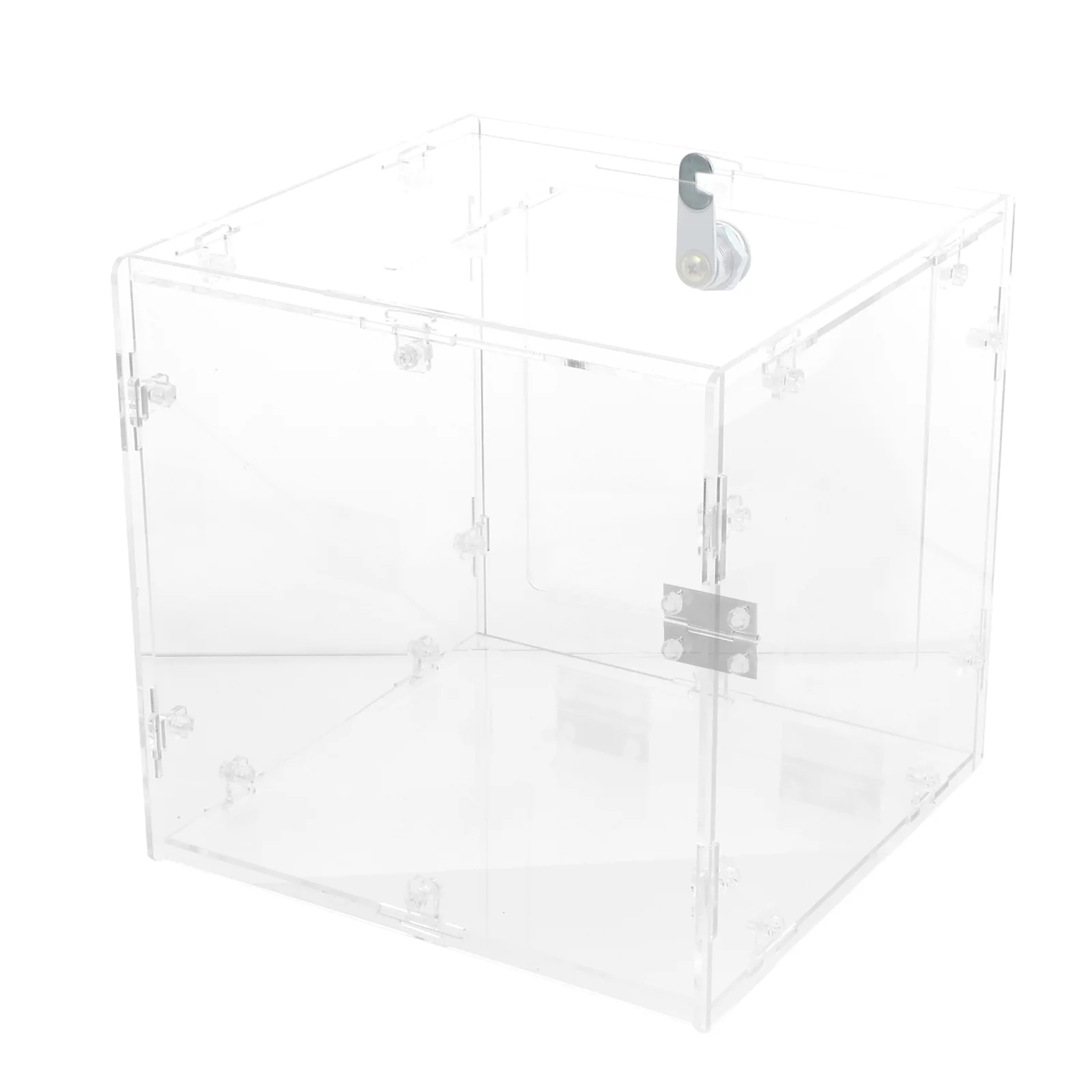 

Eringogo Acrylic Mail Box Lock Clear Ballot Suggestion Box Money Storage Container Raffle Box Tip Jar Fundraising Voting