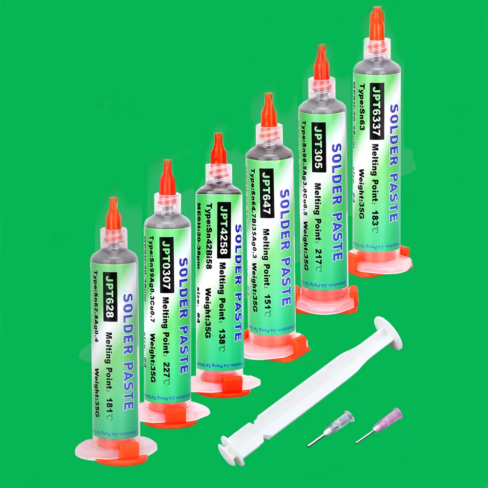 20g/Pcs Solder Paste 138℃ 183℃ Melting Point Solder Paste Needle Tube USB LED BGA Phone Tail Plug Welding Rework Tools Supplies