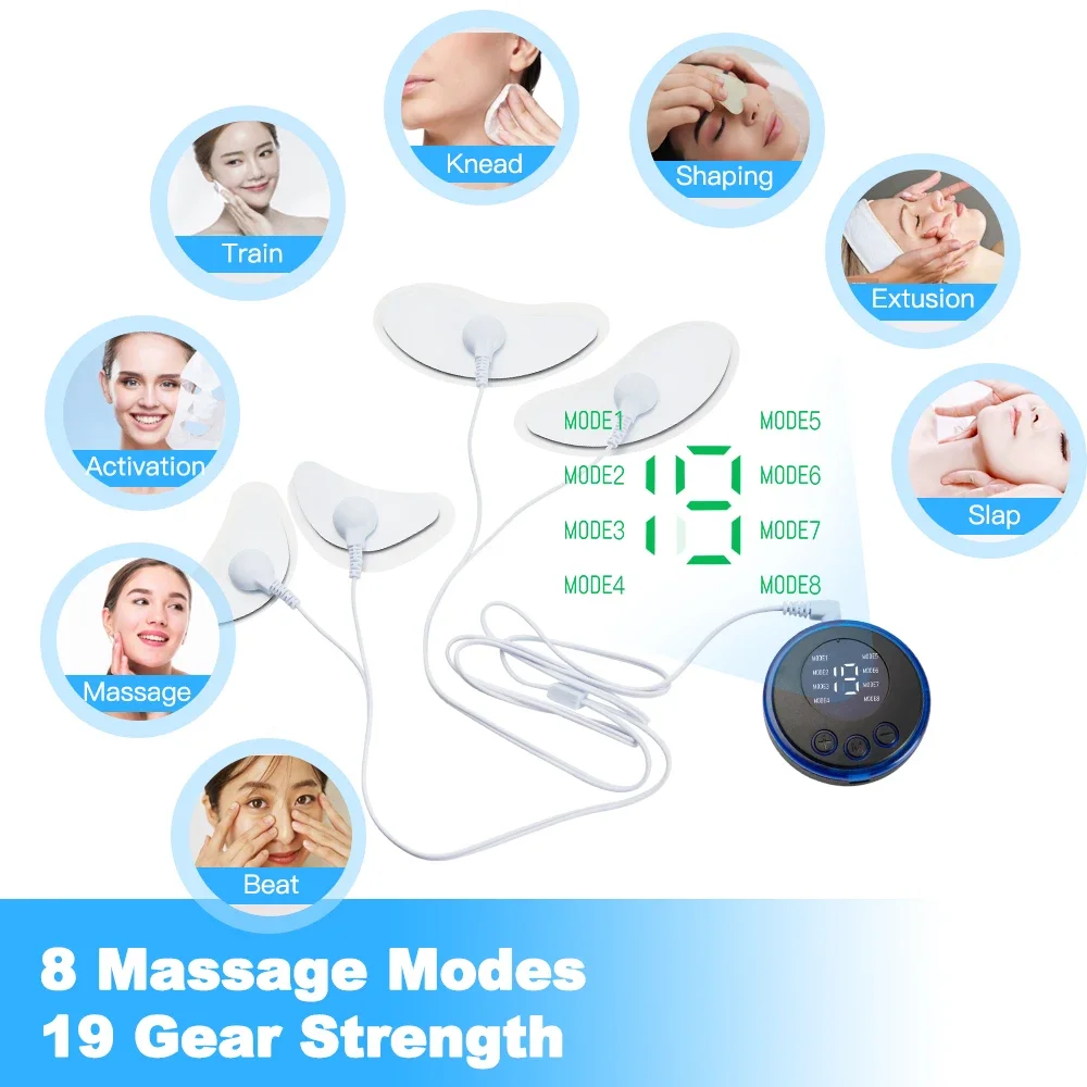 Facial Massager Facial Massage Instrument Muscle Stimulator Facial Lifting Eye EMS Facial Massager Current Beauty Devic Neck Face Lift Skin Tightening Anti-Wrinkle