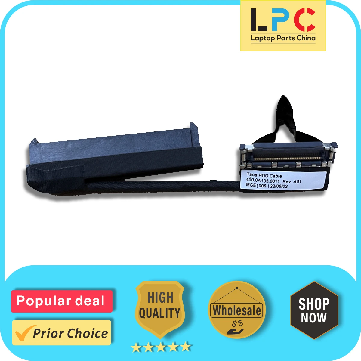 HDD Cable for Dell Latitude 3480 3488 3580 E3480 E3488 E3580 Laptop SATA Hard Drive Connector Flex Cable 0FD9M5 450.0A103.0011