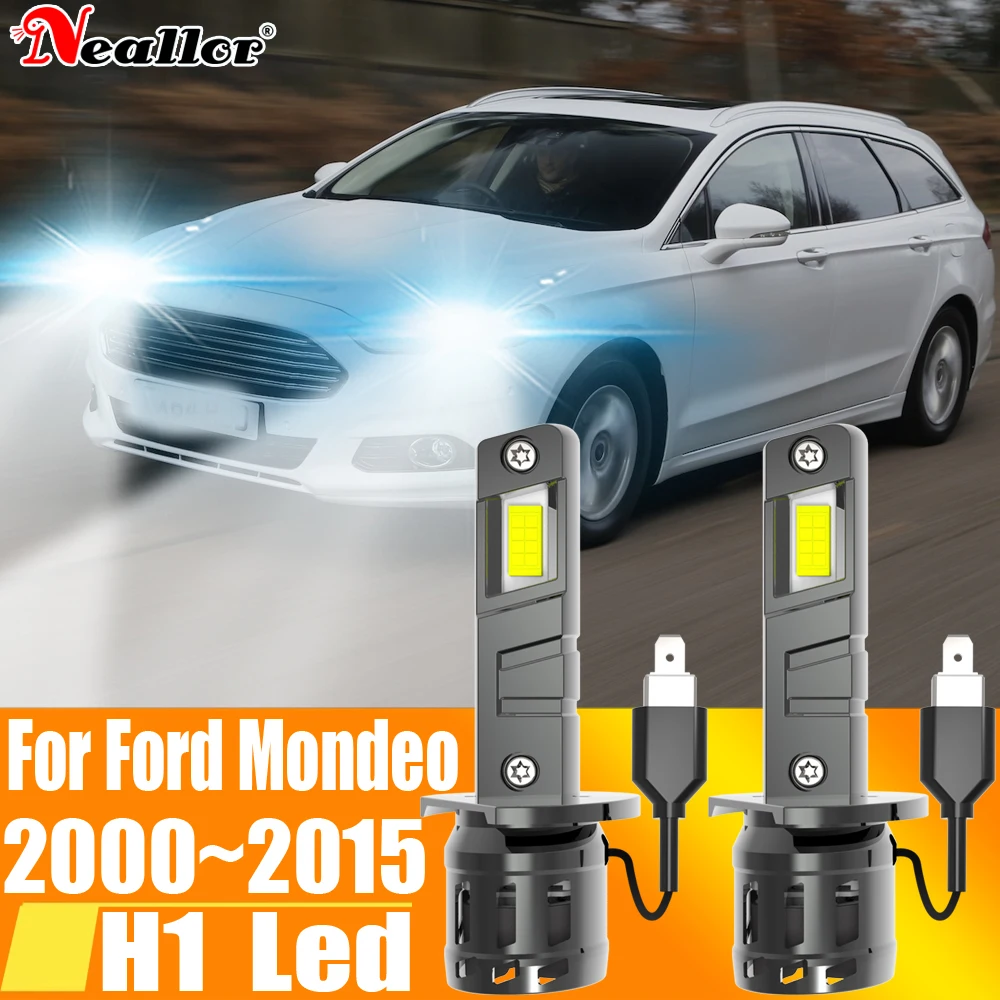 

2 шт., Автомобильные светодиодные лампы H1 12 В 55 Вт для Ford Mondeo 2000 ~ 2015