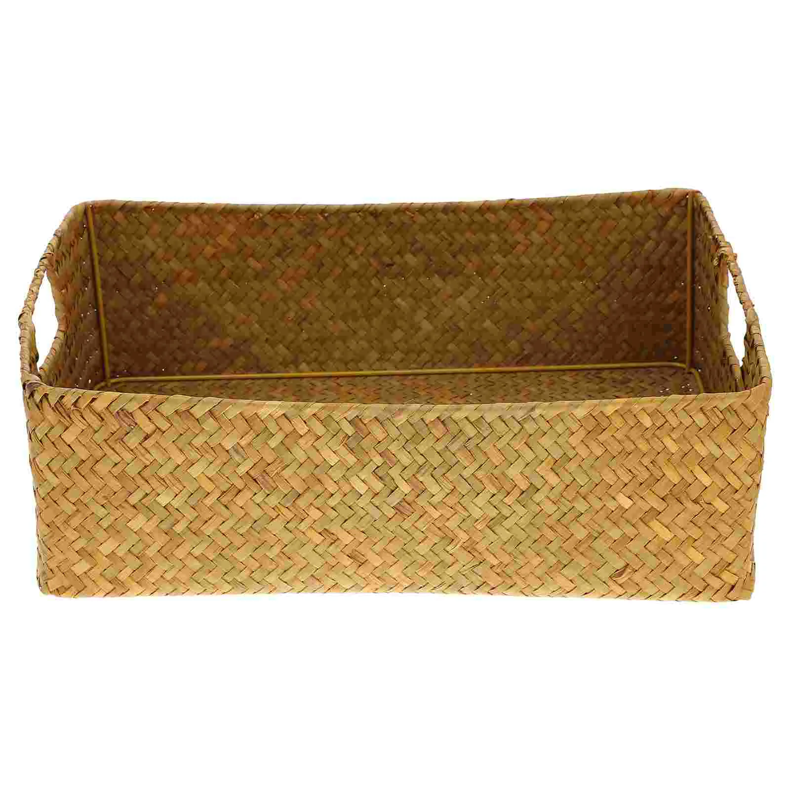 

Utensil Organizer Woven Storage Cube Storage Organizer Basket Bin Sea Grass Woven Basket Sundries Storage Box Home