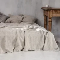 Pure Linen Bed Sheets 100% Stone Washed French Linen Solid Color Breathable and Durable for Hot Sleepers 1 PC Flat Sheet 2