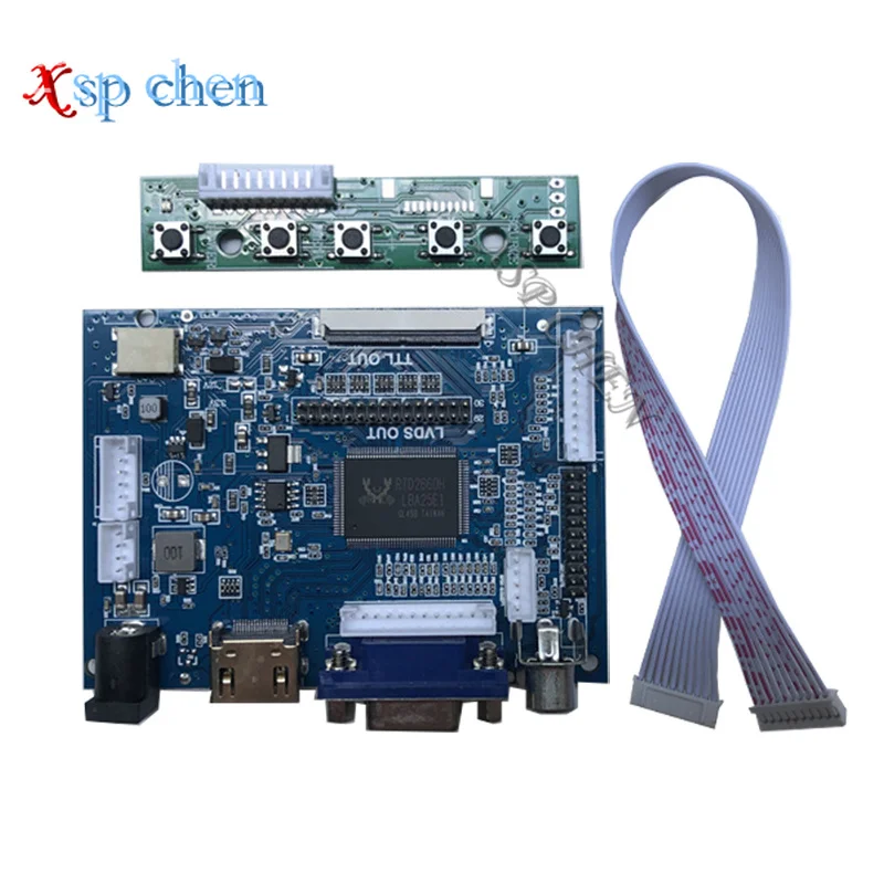 Ttl Lvds Controller Board Display Lcd Suporte Automático Hdmi Vga 2av 50pin At070tn90 92 94 - Imagem 4