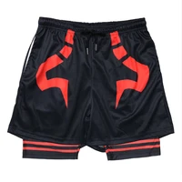 Anime Ryomen Sukuna Gym Shorts Printed 2 In1 Bilayer Side Pocket For Mobile Phone Quick-Drying Breathable Sports Jogging Pants 2