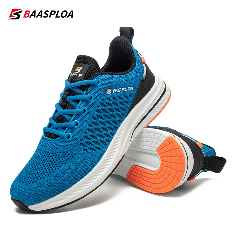 Men's Running Shoes New Fashion Lightweight Mesh Breathable Walking Shoes Outdoor Casual Lace-Up Sports