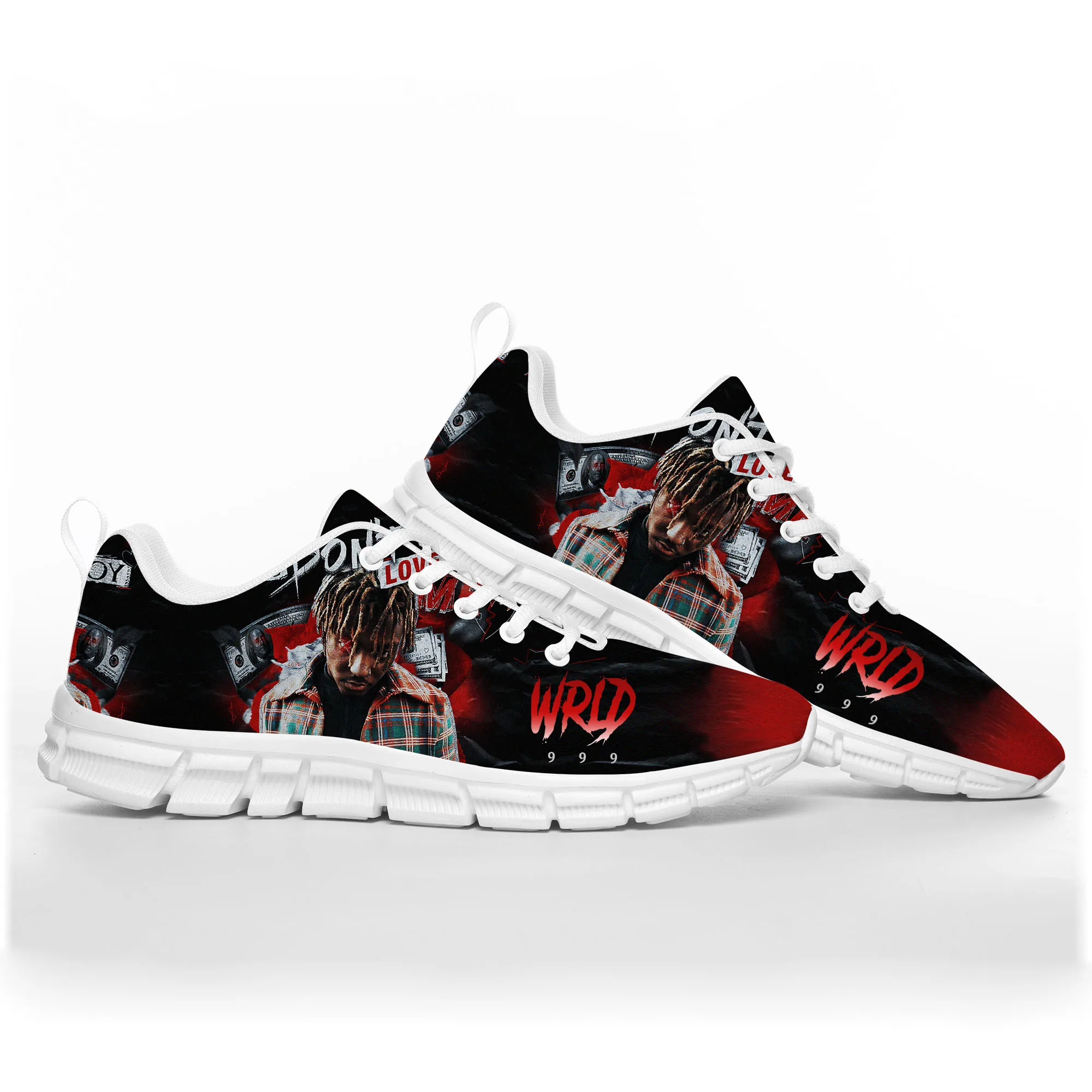

Juice Wrld Hip Hop Rapper Sports Shoes Mens Women Teenager Kids Children Sneakers Singer Casual Custom High Quality Couple Shoes