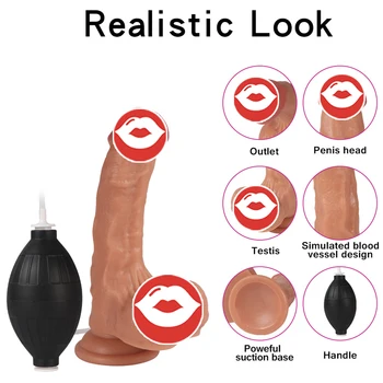 Remote Control Penis Squirting High Realistic Dildo Soft Real Man Dildo for Woman Sex Toy for Adults 18 Dropship 2