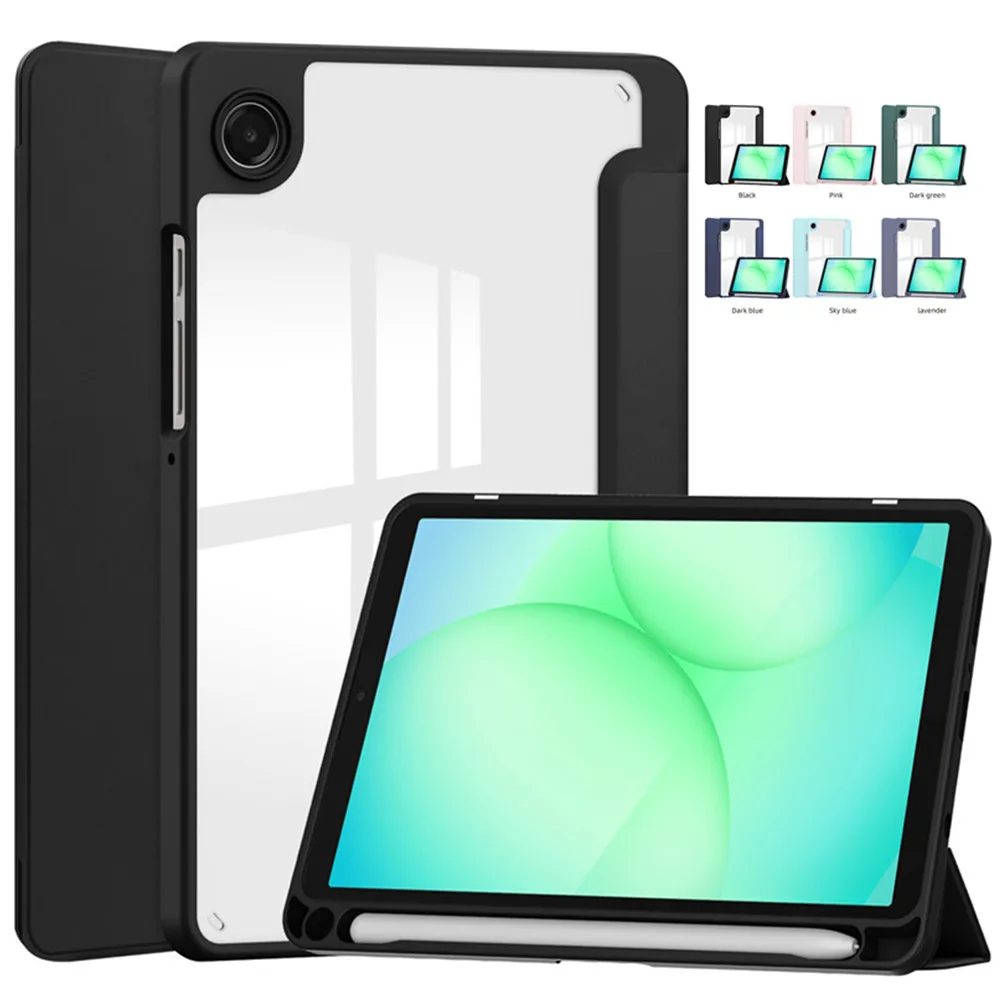 Acrylic Back Stand Tablet Case with Pencil Holder