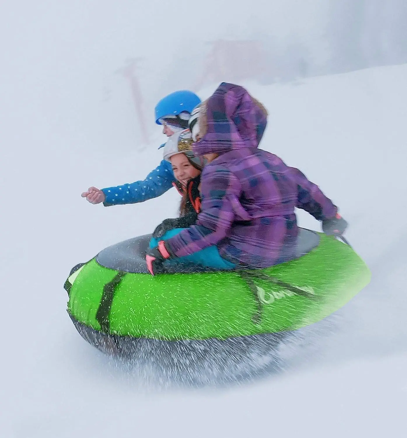 Snow Tubes: 42-Inch Heavy Duty Inflatable Sledding Tubes with or Without Padded Saucer Sled-Elevate Your Snow Fun! Best Sleddi