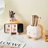 Mini Toast Pen Holder Multifunctional Storage Rack Toothbrush Holder Desktop Rack Table Home Decoration Student Gift 1