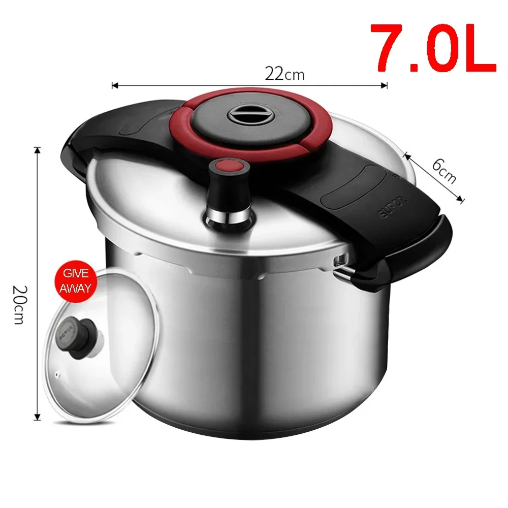 304 Stainless Steel Pressure Cooker Gas Stove Cooking Cookware