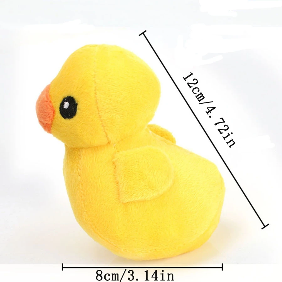 1PC Dog Teeth Grinding Toy Pet Puzzle Puzzle Voice Plush Yellow Duck