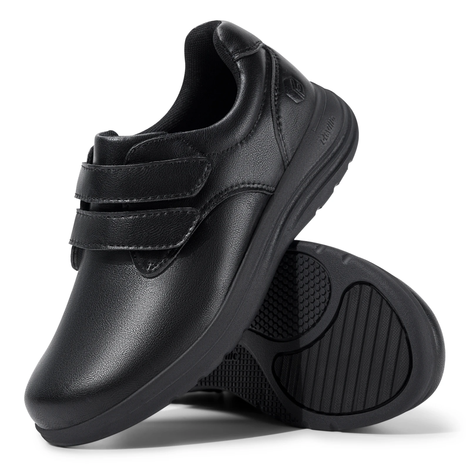 FitVille Leather Women's Shoes Diabetic Shoes Extra Wide Slip-On Walking Shoes For Womens Swollen Feet with Arch Support