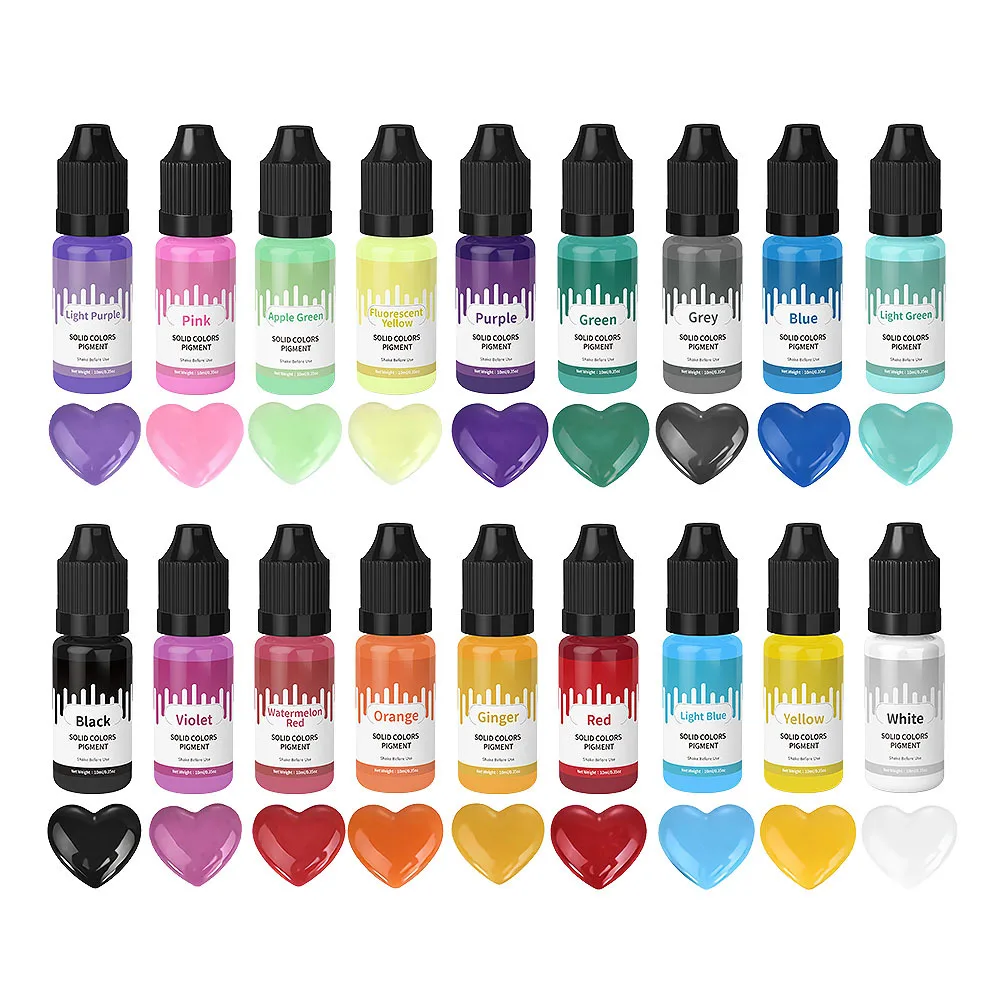 Epoxy resin dye 18 Colors Solid Color Liquid Colorant For Mold Handmade Crafts Jewelry Making