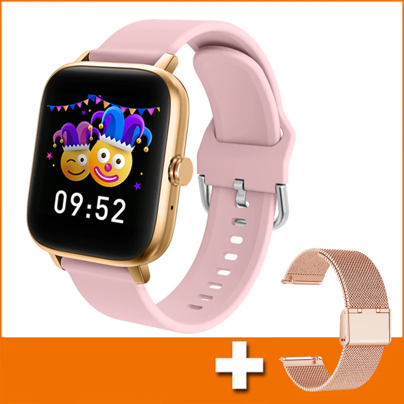 2022 Women Smart Watch Men 1.69" Color Screen Full Touch Fitness Tracker Bluetooth Call Smart Clock Ladies Watch for Android IOS 