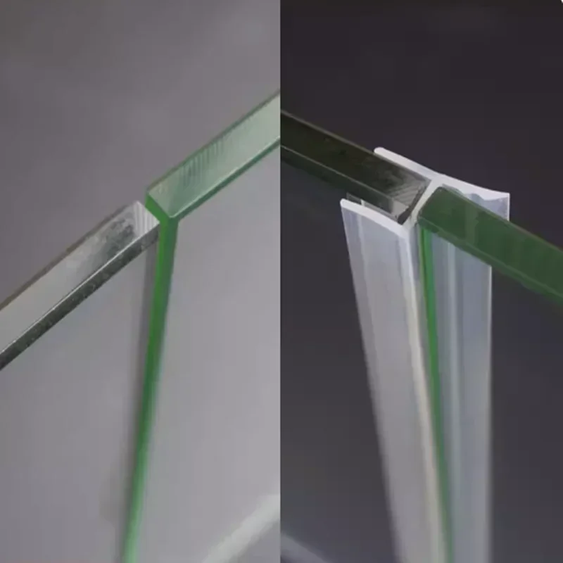 2Meter Widened F/h shape silicone rubber Frameless shower room door seal strip