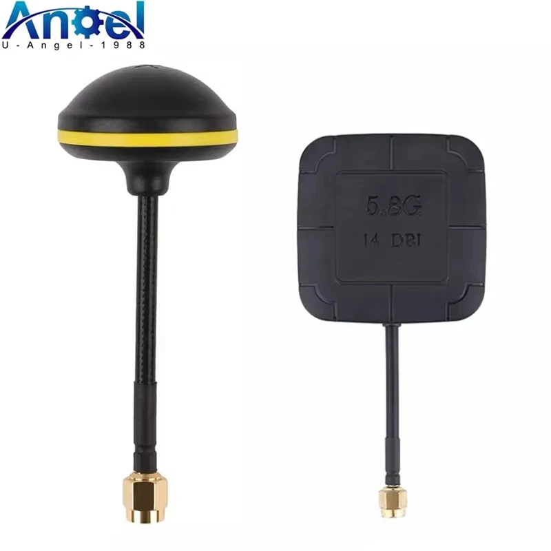 Drone Accessories Drone Antenna Receiver Antenna Fpv Antenna FPV Receiver Spare Parts 5.8G 14DBI High Gain Flat Panel & Mushroom FPV Antenna RP-SMA for Drone RC Quadcopter