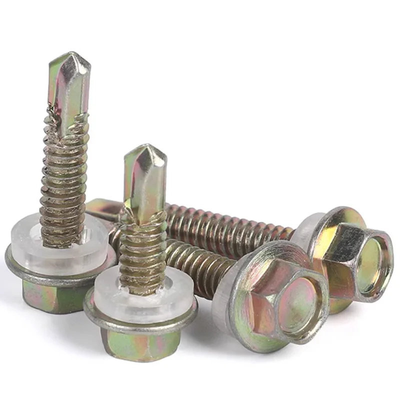 

M5.2X38-100mm color steel self-tapping external hex self drilling screws hexagon washer screws399