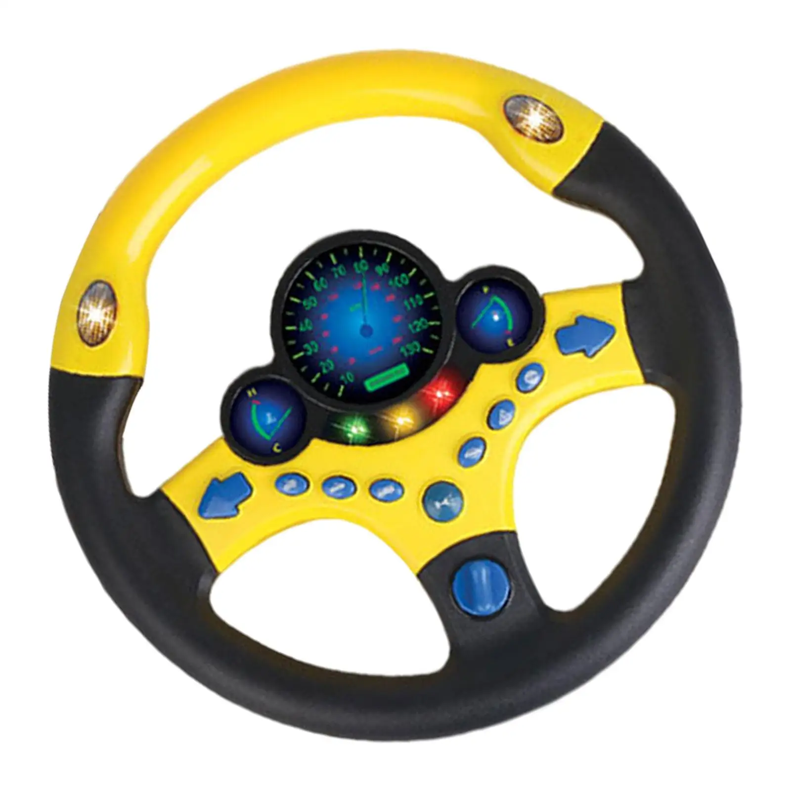 Infant Shining Eletric Simulation Steering Wheel Toy with Light Sound For Boys and Girls Early Educational Car Seat Toy