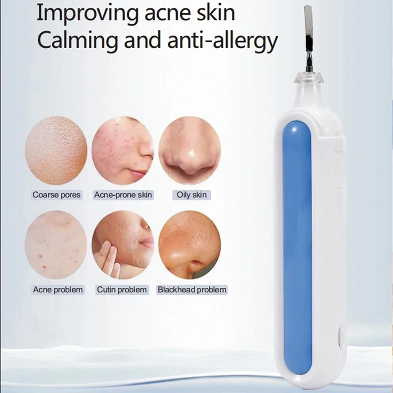 Ultrasonic Skin Scrubber Peeling Blackhead Remover Deep Face Cleaning Ultrasonic Ion Acne Pore Cleaner Facial Shovel Scrubber