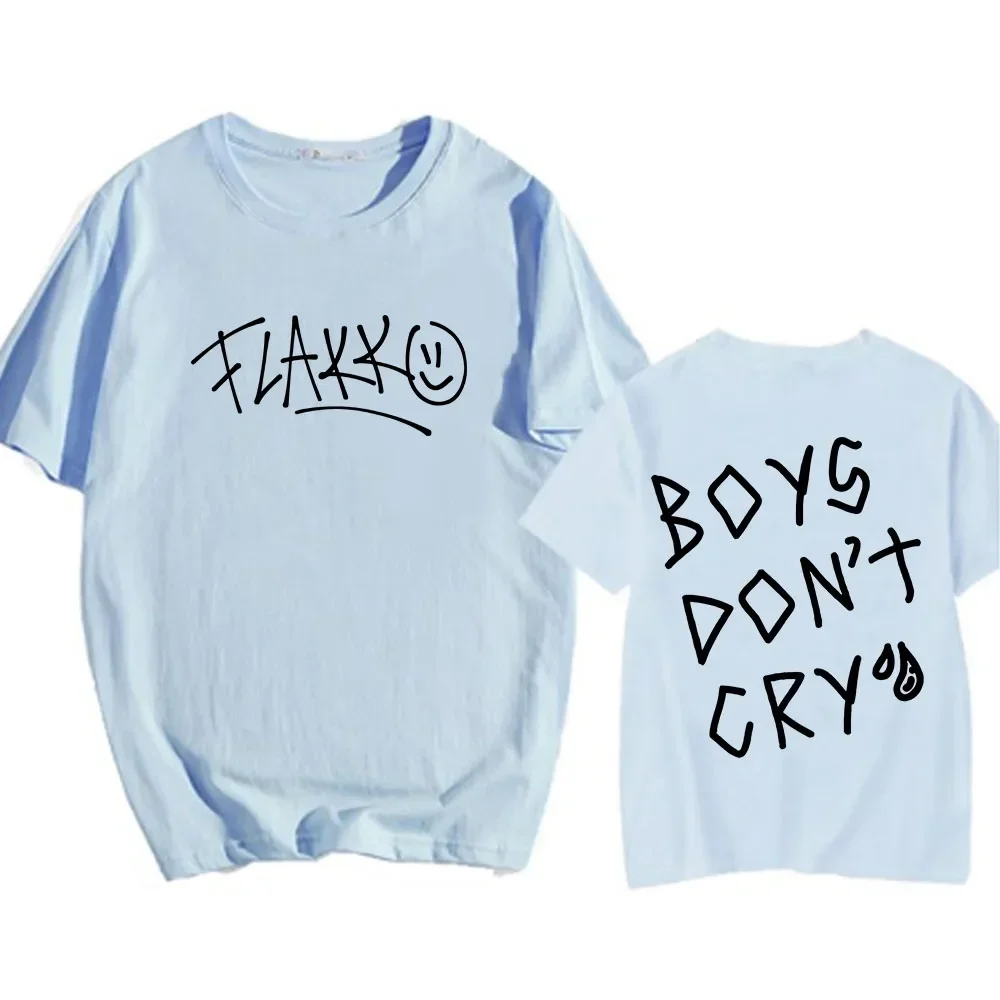 Rels B Flakk Smile T-shirt Boys Don't Cry Letter Graphic Tee-shirt Cotton Summer Casual Men/Women Shirt Streetwear Ropa De Mujer 3