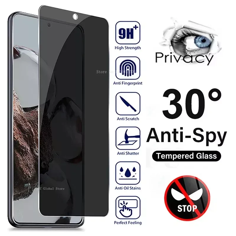 

2Pcs Privacy Screen Protector Tempered Glass For Xiaomi Mi 14 13T 12T 11T 10T 9T 13 Pro 12 11 Lite 5G NE Glass