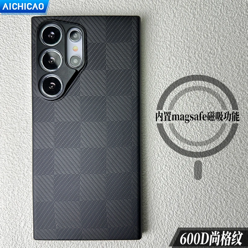 ACC-Carbon Real Carbon Fiber Case for Samsung Galaxy S24 Ultra, Aramid Fiber, Anti-fall busines Phone Case