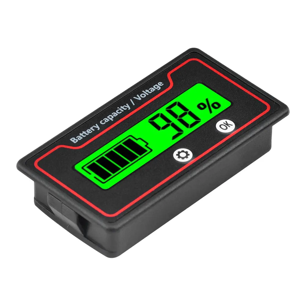 Universal Battery Capacity Monitor and Voltage Indicator Gauge