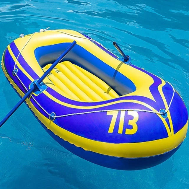 Durable 1-2 Person Thickened PVC Inflatable Boat With Paddles And