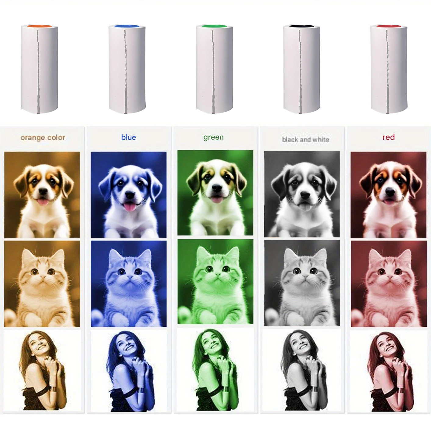 Thermal Printer Papers 57mm HD Color Thermal Papers for Inkless Mini Portable Pocket Photo Children Kids Camera Printer